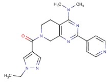 7-[(1-ethyl-1H-pyrazol-4-yl)carbonyl]-N,N-dimethyl-2-(4-pyridinyl)-5,6,7,8-tetrahydropyrido[3,4-d]pyrimidin-4-amine