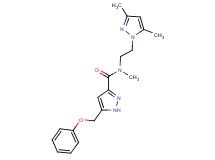 N-[2-(3,5-dimethyl-1H-pyrazol-1-yl)ethyl]-N-methyl-5-(phenoxymethyl)-1H-pyrazole-3-carboxamide