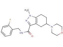 N-(2-fluorobenzyl)-1-methyl-5-(4-morpholinyl)-4,5,6,7-tetrahydro-1H-indazole-3-carboxamide