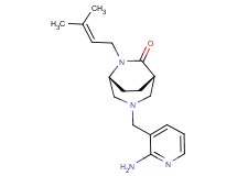 (1S*,5R*)-3-[(2-amino-3-pyridinyl)methyl]-6-(3-methyl-2-buten-1-yl)-3,6-diazabicyclo[3.2.2]nonan-7-one