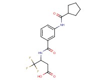 3-({3-[(cyclopentylcarbonyl)amino]benzoyl}amino)-4,4,4-trifluorobutanoic acid