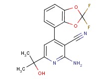 2-amino-4-(2,2-difluoro-1,3-benzodioxol-4-yl)-6-(1-hydroxy-1-methylethyl)nicotinonitrile