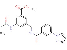 methyl 3-(propionylamino)-5-({[3-(1H-pyrazol-1-yl)benzoyl]amino}methyl)benzoate