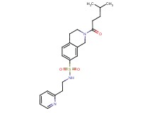 2-(4-methylpentanoyl)-N-(2-pyridin-2-ylethyl)-1,2,3,4-tetrahydroisoquinoline-7-sulfonamide
