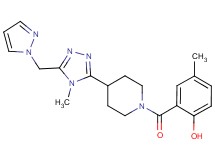 4-methyl-2-({4-[4-methyl-5-(1H-pyrazol-1-ylmethyl)-4H-1,2,4-triazol-3-yl]piperidin-1-yl}carbonyl)phenol