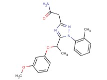 2-[5-[1-(3-methoxyphenoxy)ethyl]-1-(2-methylphenyl)-1H-1,2,4-triazol-3-yl]acetamide