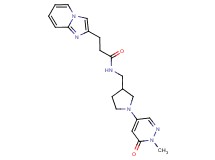 3-imidazo[1,2-a]pyridin-2-yl-N-{[1-(1-methyl-6-oxo-1,6-dihydropyridazin-4-yl)pyrrolidin-3-yl]methyl}propanamide