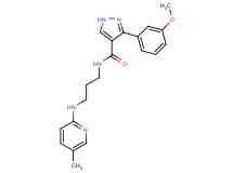3-(3-methoxyphenyl)-N-{3-[(5-methyl-2-pyridinyl)amino]propyl}-1H-pyrazole-4-carboxamide