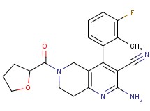 2-amino-4-(3-fluoro-2-methylphenyl)-6-(tetrahydro-2-furanylcarbonyl)-5,6,7,8-tetrahydro-1,6-naphthyridine-3-carbonitrile