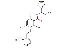 1-[2-(2-methoxyphenyl)ethyl]-2,6-dimethyl-4-oxo-N-[1-(2-thienyl)propyl]-1,4-dihydro-3-pyridinecarboxamide