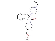 1-ethyl-4-(2-{[4-(methoxymethyl)-1-piperidinyl]carbonyl}-2,3-dihydro-1H-inden-2-yl)piperazine