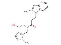N-(2-hydroxyethyl)-N-[(1-methyl-1H-imidazol-2-yl)methyl]-3-(2-methyl-1H-indol-1-yl)propanamide