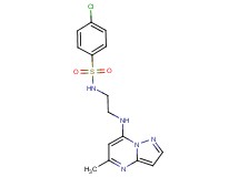 4-chloro-N-{2-[(5-methylpyrazolo[1,5-a]pyrimidin-7-yl)amino]ethyl}benzenesulfonamide