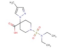 1-[(diethylamino)sulfonyl]-4-(4-methyl-1H-pyrazol-1-yl)piperidine-4-carboxylic acid