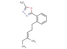 2-methyl-5-{2-[(3E)-4-methylhex-3-en-1-yl]phenyl}-1,3,4-oxadiazole