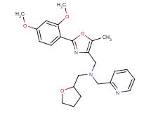 1-[2-(2,4-dimethoxyphenyl)-5-methyl-1,3-oxazol-4-yl]-N-(2-pyridinylmethyl)-N-(tetrahydro-2-furanylmethyl)methanamine