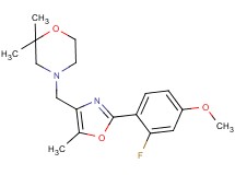 4-{[2-(2-fluoro-4-methoxyphenyl)-5-methyl-1,3-oxazol-4-yl]methyl}-2,2-dimethylmorpholine