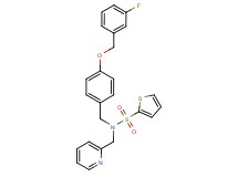 N-{4-[(3-fluorobenzyl)oxy]benzyl}-N-(2-pyridinylmethyl)-2-thiophenesulfonamide