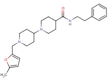 1'-[(5-methyl-2-furyl)methyl]-N-(2-phenylethyl)-1,4'-bipiperidine-4-carboxamide