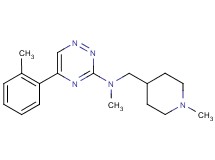 N-methyl-5-(2-methylphenyl)-N-[(1-methyl-4-piperidinyl)methyl]-1,2,4-triazin-3-amine