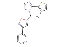 3-(5-{[2-(3-methyl-2-thienyl)-1H-imidazol-1-yl]methyl}isoxazol-3-yl)pyridine