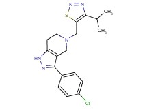 3-(4-chlorophenyl)-5-[(4-isopropyl-1,2,3-thiadiazol-5-yl)methyl]-4,5,6,7-tetrahydro-1H-pyrazolo[4,3-c]pyridine