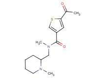 5-acetyl-N-methyl-N-[(1-methyl-2-piperidinyl)methyl]-3-thiophenecarboxamide trifluoroacetate
