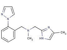 N-methyl-1-(4-methyl-1H-imidazol-2-yl)-N-[2-(1H-pyrazol-1-yl)benzyl]methanamine bis(trifluoroacetate)