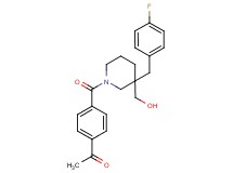 1-(4-{[3-(4-fluorobenzyl)-3-(hydroxymethyl)-1-piperidinyl]carbonyl}phenyl)ethanone