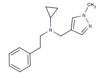 N-[(1-methyl-1H-pyrazol-4-yl)methyl]-N-(2-phenylethyl)cyclopropanamine