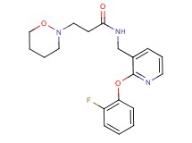 N-{[2-(2-fluorophenoxy)-3-pyridinyl]methyl}-3-(1,2-oxazinan-2-yl)propanamide