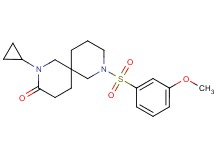 2-cyclopropyl-8-[(3-methoxyphenyl)sulfonyl]-2,8-diazaspiro[5.5]undecan-3-one