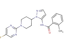 N-{1-[1-(5-fluoropyrimidin-2-yl)piperidin-4-yl]-1H-pyrazol-5-yl}-2-methylbenzamide