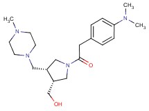 {(3R*,4R*)-1-{[4-(dimethylamino)phenyl]acetyl}-4-[(4-methylpiperazin-1-yl)methyl]pyrrolidin-3-yl}methanol