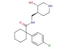 1-(4-chlorophenyl)-N-{[(3S*,4S*)-3-hydroxypiperidin-4-yl]methyl}cyclohexanecarboxamide
