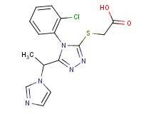 ({4-(2-chlorophenyl)-5-[1-(1H-imidazol-1-yl)ethyl]-4H-1,2,4-triazol-3-yl}thio)acetic acid