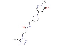 N-{[1-(1-methyl-6-oxo-1,6-dihydro-4-pyridazinyl)-3-pyrrolidinyl]methyl}-3-(5-methyl-1H-tetrazol-1-yl)propanamide