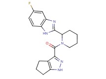 5-fluoro-2-[1-(1,4,5,6-tetrahydrocyclopenta[c]pyrazol-3-ylcarbonyl)-2-piperidinyl]-1H-benzimidazole