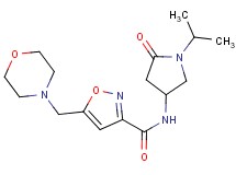 N-(1-isopropyl-5-oxopyrrolidin-3-yl)-5-(morpholin-4-ylmethyl)isoxazole-3-carboxamide