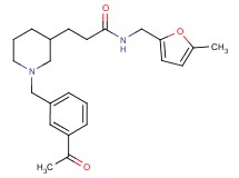 3-[1-(3-acetylbenzyl)-3-piperidinyl]-N-[(5-methyl-2-furyl)methyl]propanamide