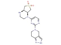 (4aR*,7aS*)-1-[2-(2,4,6,7-tetrahydro-5H-pyrazolo[4,3-c]pyridin-5-yl)pyrimidin-4-yl]octahydrothieno[3,4-b]pyrazine 6,6-dioxide