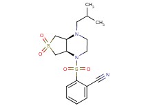 2-{[(4aS*,7aR*)-4-isobutyl-6,6-dioxidohexahydrothieno[3,4-b]pyrazin-1(2H)-yl]sulfonyl}benzonitrile