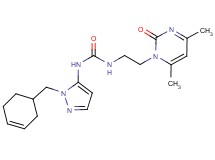 N-[1-(cyclohex-3-en-1-ylmethyl)-1H-pyrazol-5-yl]-N'-[2-(4,6-dimethyl-2-oxopyrimidin-1(2H)-yl)ethyl]urea