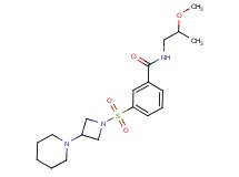 N-(2-methoxypropyl)-3-[(3-piperidin-1-ylazetidin-1-yl)sulfonyl]benzamide
