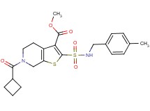 methyl 6-(cyclobutylcarbonyl)-2-{[(4-methylbenzyl)amino]sulfonyl}-4,5,6,7-tetrahydrothieno[2,3-c]pyridine-3-carboxylate