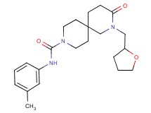 N-(3-methylphenyl)-3-oxo-2-(tetrahydrofuran-2-ylmethyl)-2,9-diazaspiro[5.5]undecane-9-carboxamide
