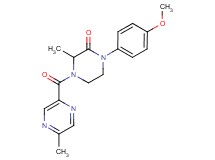 1-(4-methoxyphenyl)-3-methyl-4-[(5-methyl-2-pyrazinyl)carbonyl]-2-piperazinone