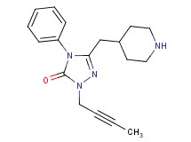2-(2-butyn-1-yl)-4-phenyl-5-(4-piperidinylmethyl)-2,4-dihydro-3H-1,2,4-triazol-3-one hydrochloride