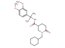 1-(cyclohexylmethyl)-N-[1-(3,4-dimethoxyphenyl)-1-methylethyl]-6-oxo-3-piperidinecarboxamide