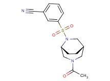 3-{[(1S*,5R*)-3-acetyl-3,6-diazabicyclo[3.2.2]non-6-yl]sulfonyl}benzonitrile